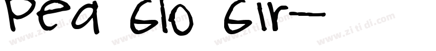 Pea Glo Gir字体转换